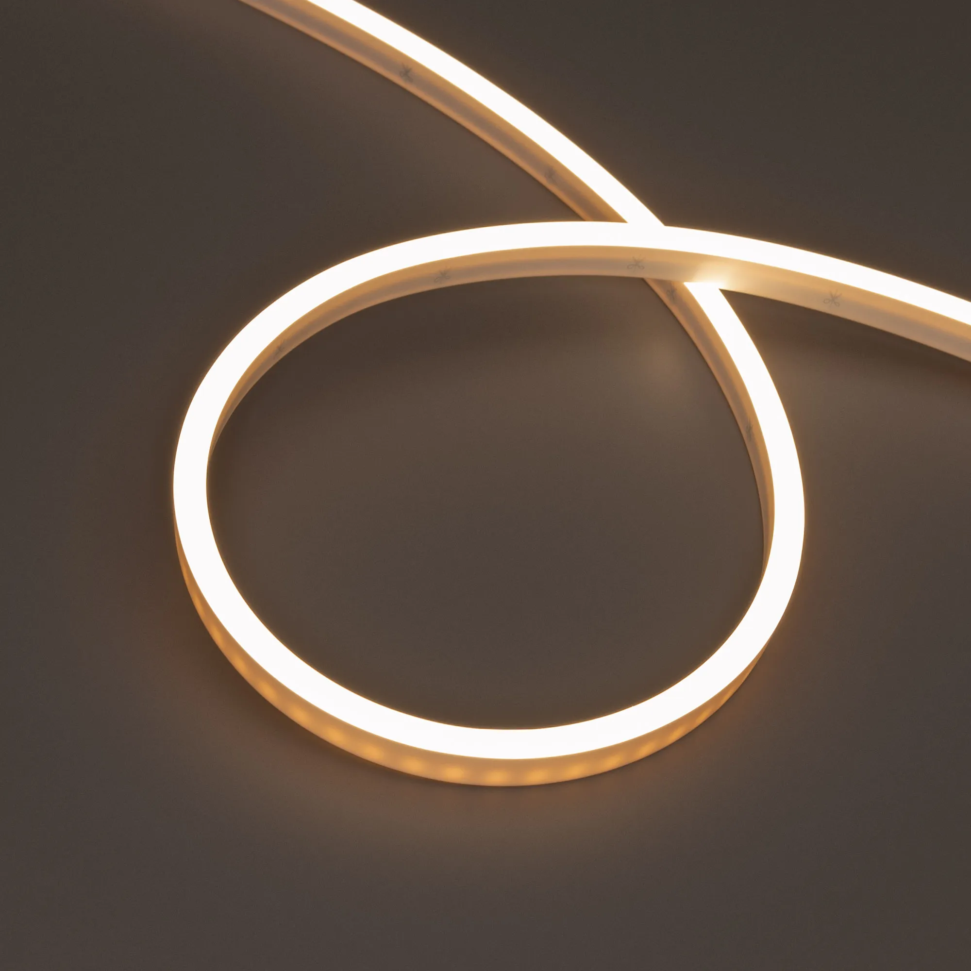 Лента герметичная WAVE-SIDE-PU-A120-06x12mm 24V Warm3500 (8 W/m, IP68, 5m, wire x2) (Arlight, Вывод боковой, 3 года)